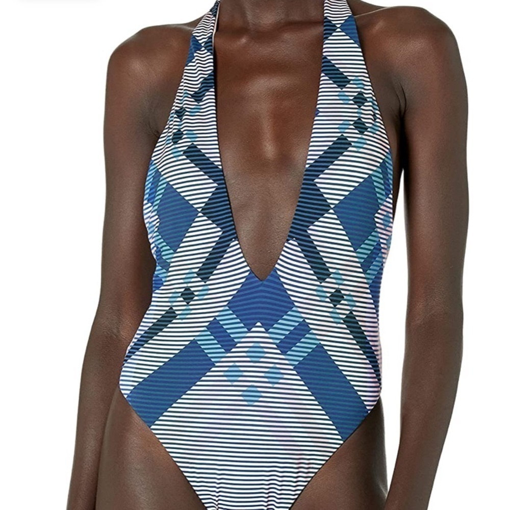Bikini Lab Plunge Front One Piece Swimsuit Size Large